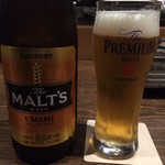 とりひめ - 飲み放題のビールはモルツの中瓶