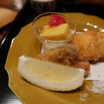 祇園もりわき - 鱧と松茸の揚げ物