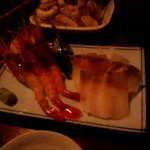 酒庵 五醍 - お刺身（海老、八角）