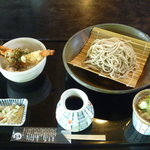 七福 - せいろそば十割（並）＋ちび天丼　1300円