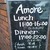 Amore - お店の外の案内板