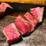 神楽坂 鉄板焼 中むら - 川岸牧場産神戸牛ステーキ　第29回加古川市共励会最優秀賞受賞牛　サーロイン　80g