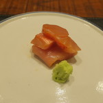 傳 - 造里：金目鯛・鰹 醤油 山葵2