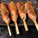 炭火焼鳥あずま - つくね、柚子胡椒