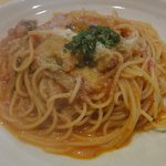 タベルナ ラ・メッセ - 茄子　リコッタチーズ　トマトのスパゲッティ