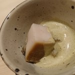 すし宮川  - 蒸しアワビの肝ソース