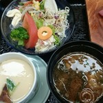 はしもと - Aランチ  サラダ・赤だし・茶碗蒸し