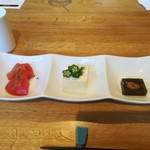 越後湯澤 HATAGO井仙 - トマトマリネ、夏野菜やっこ、エゴ