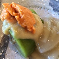 白金台こばやし - 茄子と馬糞雲丹とずいき
