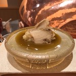 たきや - 説明不要の絶品あわび。この後ここに投入される白米は最高のおじやと化します。