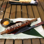 恵比寿 箸庵 - 蔵王鴨の筒焼き つくね