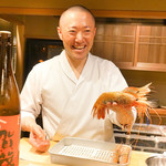 東麻布 天本 - 笑顔の天本氏