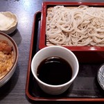 Hagakure - もり500円+半カツ丼370円