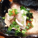 旬工房 なる家 - 8/21お通し　カワハギの酢の物