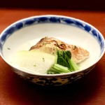 木山 - ＜焼物＞ぐじの焼き浸しに冬瓜と壬生菜を添えて