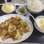 東亜食堂 - 回鍋肉定食1150円