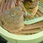 紋別プリンスホテル - 1　【料理前】　せいろ蒸し (活毛カニ&追加活ズワイカニ)