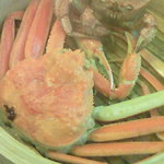 紋別プリンスホテル - 5 【料理後】　せいろ蒸し (活毛カニ&追加活ズワイカニ