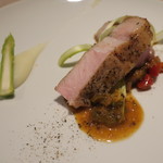 ルディック - 本日のお肉料理:骨付き米沢豚のロースト ソースヴィネグル マッシュポテトと2