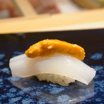 Sushi Shou - ヤリイカとウニ。