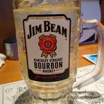 新宿 思ひ出酒場 えんなすび - ジムビームハイボール通常298円がタイムサービス？で199円