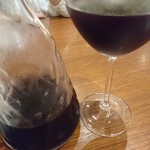 赤ワイン、カラフェで。
          ('2018.6月)