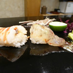 車エビの生とゆで（明石産）