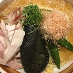 麺屋一燈 - 2018.8 月曜日限定「昆布水と鶏出汁ジュレの煮びたしつけ麺(3)塩Ver.」