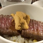 ＊その上に「雲丹」までも盛られ、、ほっぺが落ちそうな・・落ちたかも。