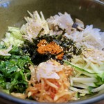 元祖アワビ粥 - アワビと海草のビビンバ 12000₩