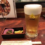養老乃瀧 - 生ビールとお通し