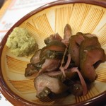 羊肉酒場 悟大 - 〆のラム茶漬け500円の山葵としば漬け