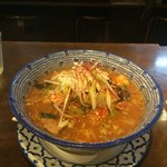 千客万来白馬 - 麻辣タンメン 950円・税込 野菜たっぷり！