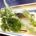 麺処 秀 - 野菜の天ぷらです