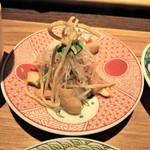 中国菜エスサワダ - ４揚げ押し豆腐と大根など野菜の酢の物