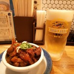 食事処 ニュー因幡 - 生ビールと牛スジ煮込み