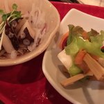 バルンバルン - 「地蛸の柚子胡椒マリネ4」・「スモークサーモンとクリームチーズのピンチョス」