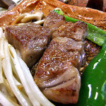 Houzansou Bekkan - 夕食（飛騨牛の陶板焼き）