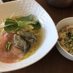 Oisutama Ketto Toukyou Sukaitsu Riekimaeten - 瀬戸内レモン冷麺とミニ牡蠣ごはん