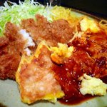 都賀 - チキンピカタとヒラメのフライ