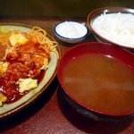 都賀 - チキンピカタとヒラメのフライ