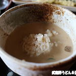 田舎うどん てつ - 〆ごはんを冷汁に