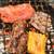 焼肉ホルモン 神田商店 - 料理写真:左上から時計回りに カルビ、レバー、上ミノ、ハラミ