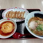 Gyouza No Oushou - らーめんセット（しょうゆ・ミニ天津飯・９６９円）