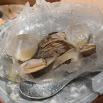 寿しの吉乃 - 蛤、松茸、のど黒の包み蒸し