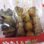 竜鳳 - タレ味の焼き鳥4種