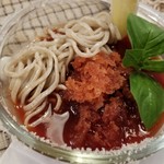 ビーダブリュー カフェ - ソルティトマトのフローズンつけ蕎麦（季節限定）