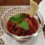 ビーダブリュー カフェ - ソルティトマトのフローズンつけ蕎麦（季節限定）