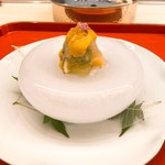 くすのき 本店 - ①雲丹とアオリイカと小柱のみぞれ和え