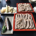 Ooshimizu - せいろそば750円、天せいろそば1400円、にしん棒煮550円